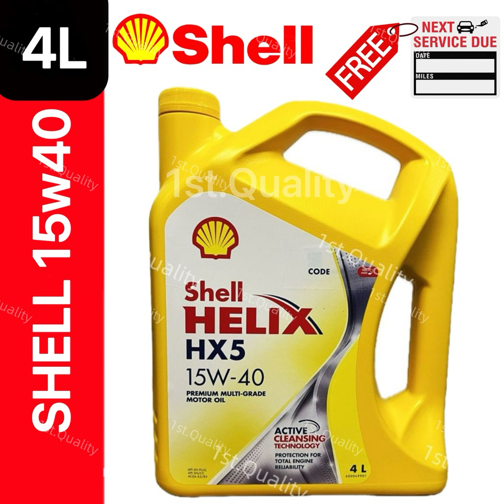 Shell 15W40 Mineral Engine Oil (4L) Proton Perodua Toyota Honda Mazda ...