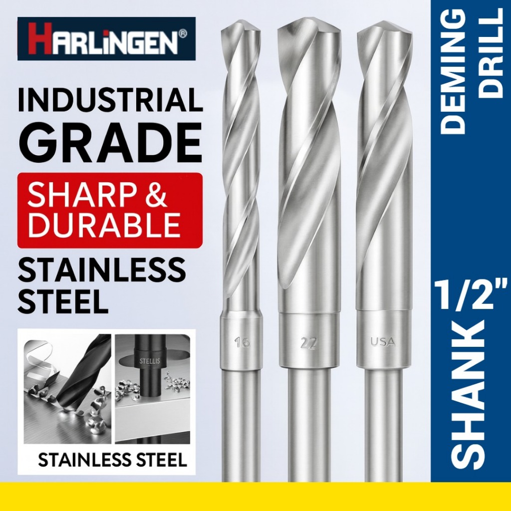 HARLINGEN Reduced Shank Twist Drill Bit CARBIDE HSS ½ INCH REDUCE SHANK ...