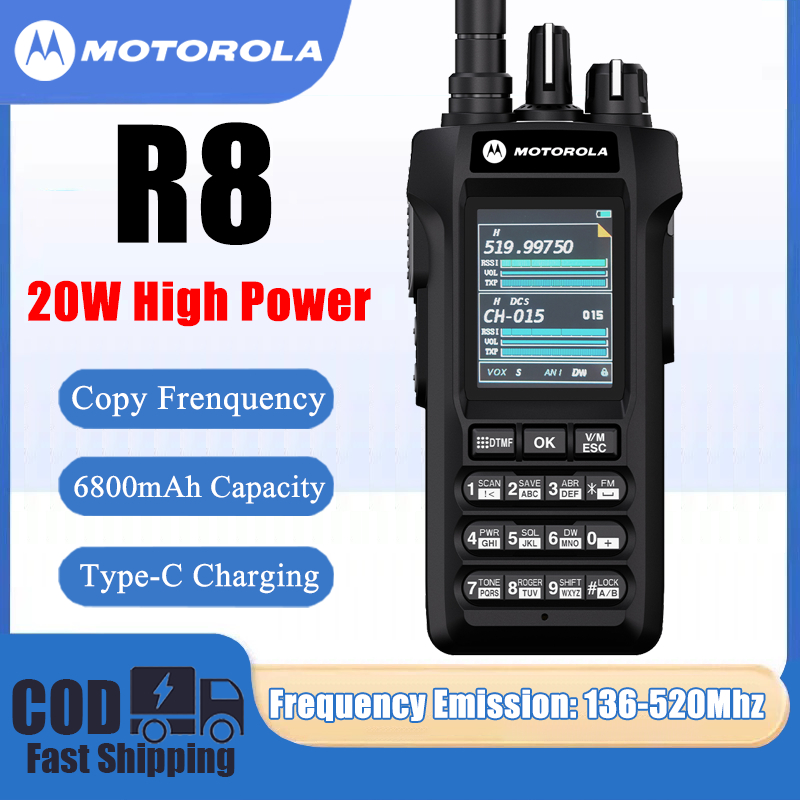Motorola walkie talkie 30KM R8 Pro 20W high power Two Way Radio FM AM ...