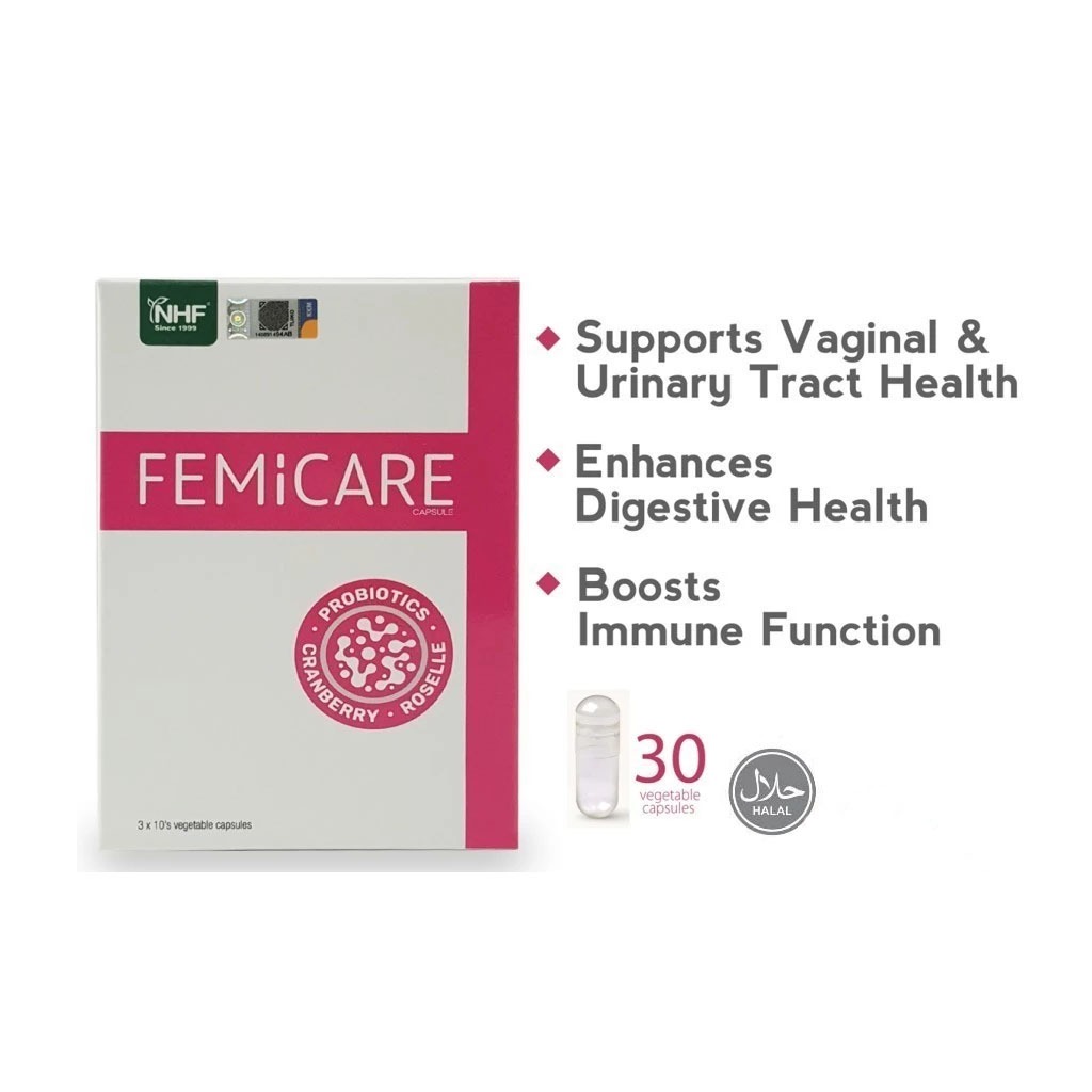 NHF Femicare Probiotic For Female 女性益生菌胶囊 (30 Capsules) | Femicare ...