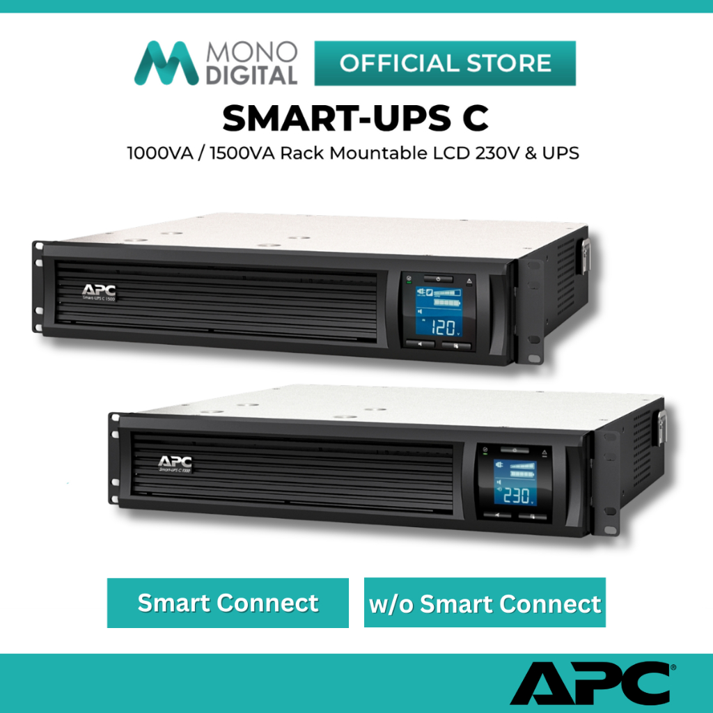 APC Smart-UPS C SMC1000I-2U / SMC1500I-2U Rackmount LCD - Entry Level ...
