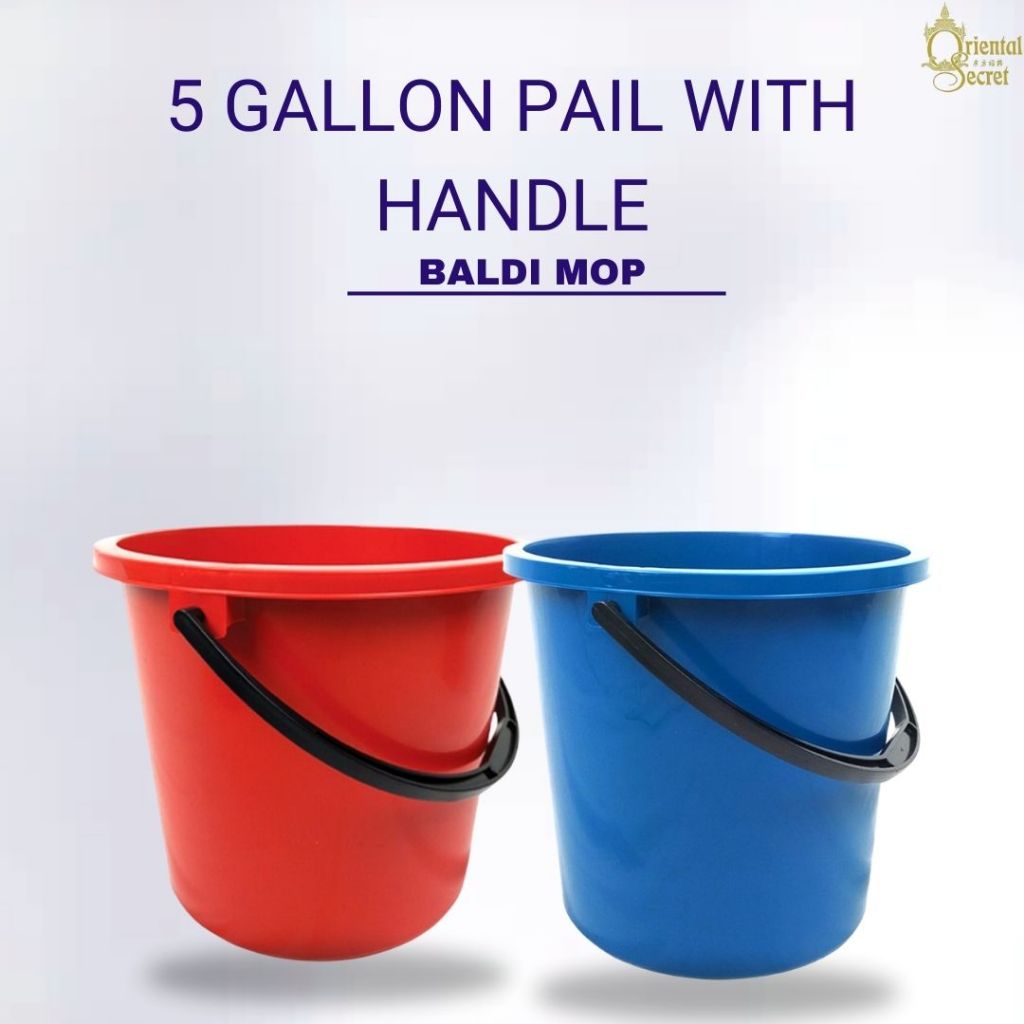 5 GALLON PAIL WITH HANDLE / 1 PCS / BALDI MOP / RED / BLUE | Shopee ...