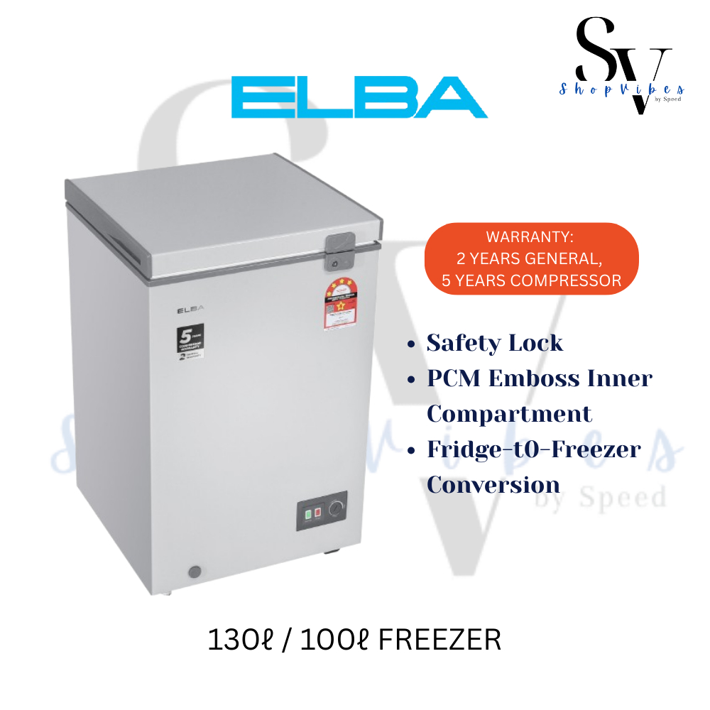 [SABAH ONLY] Elba Chest Freezer 130L - EF-R1380(GR) | Shopee Malaysia
