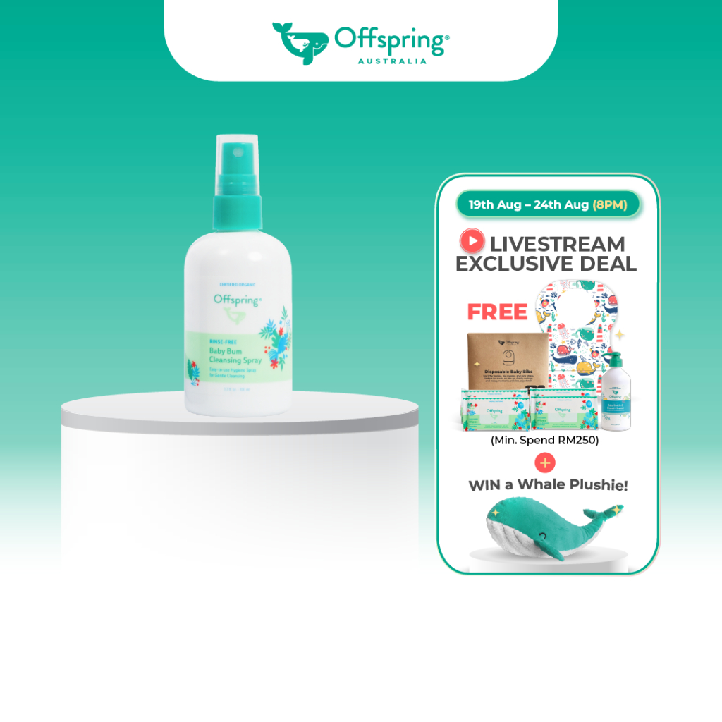 Offspring Rinse-Free Baby Bum Cleansing Spray