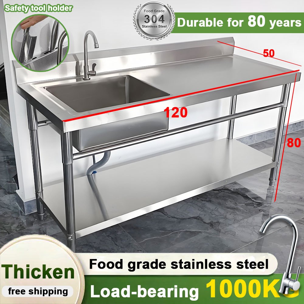👍Damage compensation👍Lababo Stainless Complete Set Single Tank Wash ...