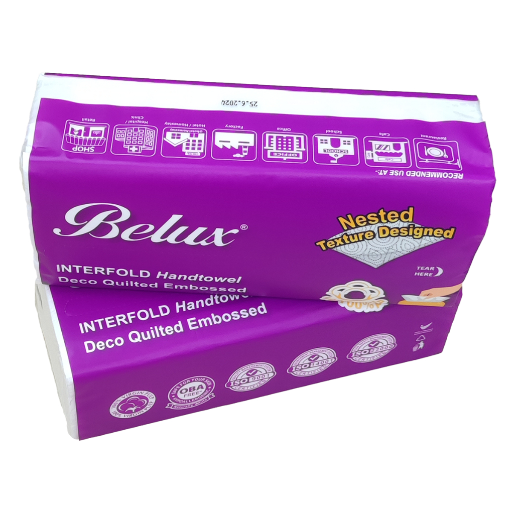 Belux QE Inter Fold / V Fold / Interfold Paper Hand Towel Tissue 2 PLY ...