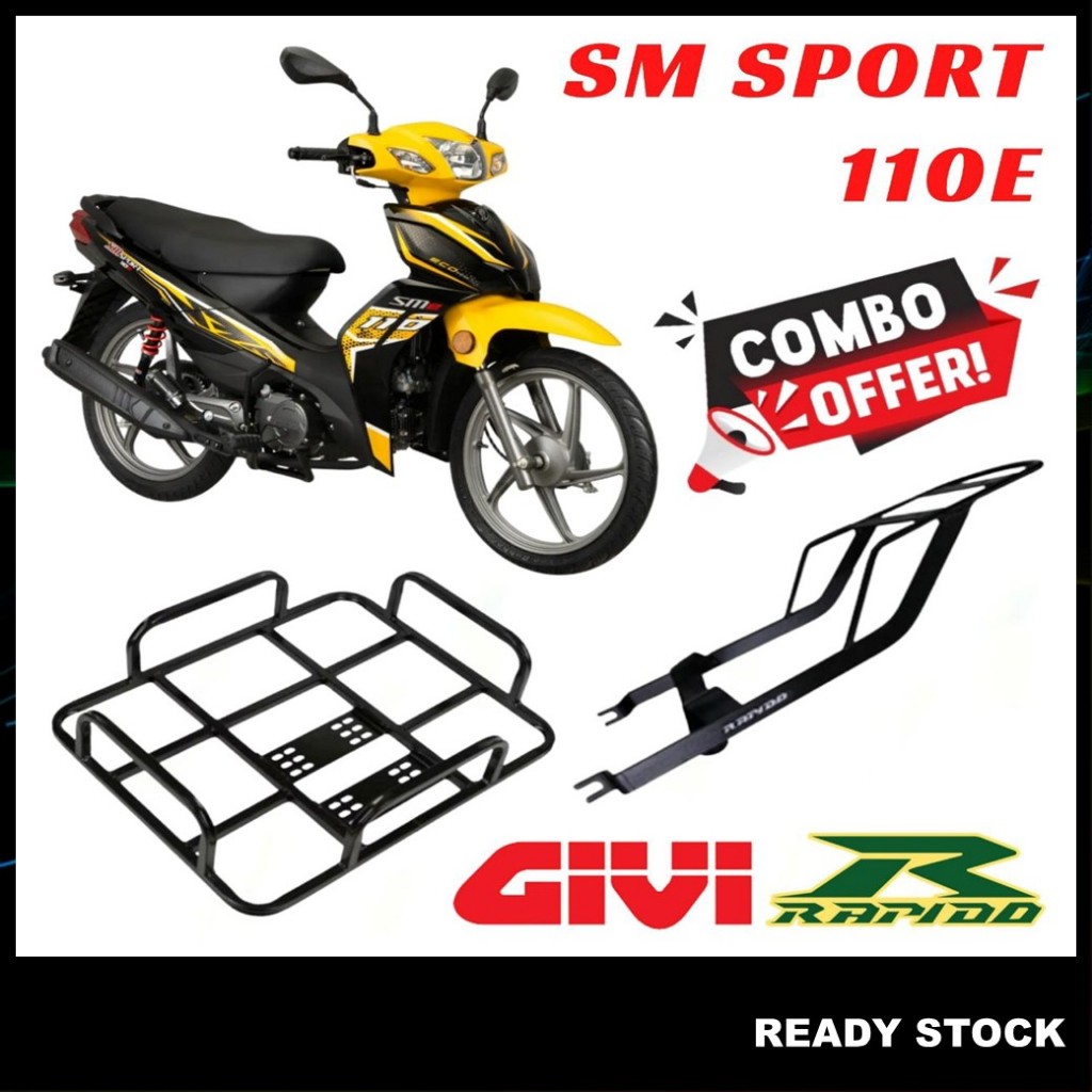 (SM SPORT 110E) Delivery Bag Box Rack Beg Rak+Rak RAPIDO/GIVI Monorack ...
