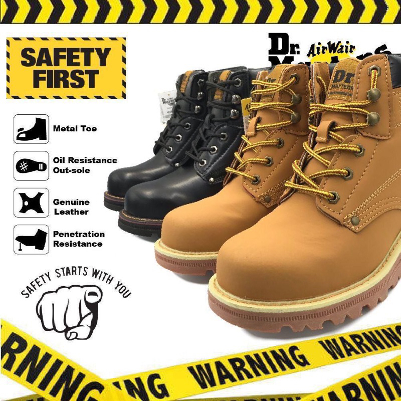 ISO CERTIFIED Men’s Dr Martens Steel Toe Adventure Safety Boot / Kasut ...