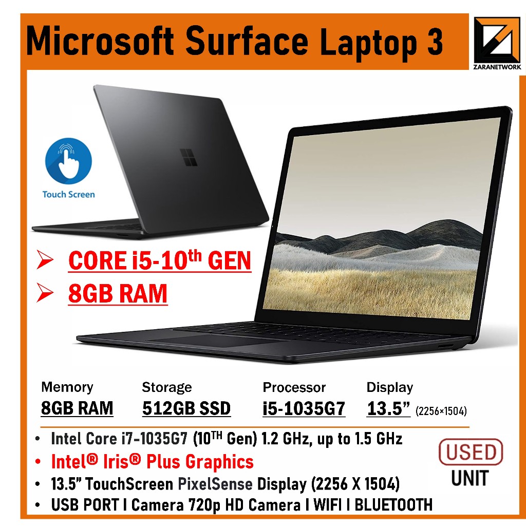 (Refurbished)Microsoft Surface Laptop (1 YEAR WARRANTY T&C) Core i7/i5 ...