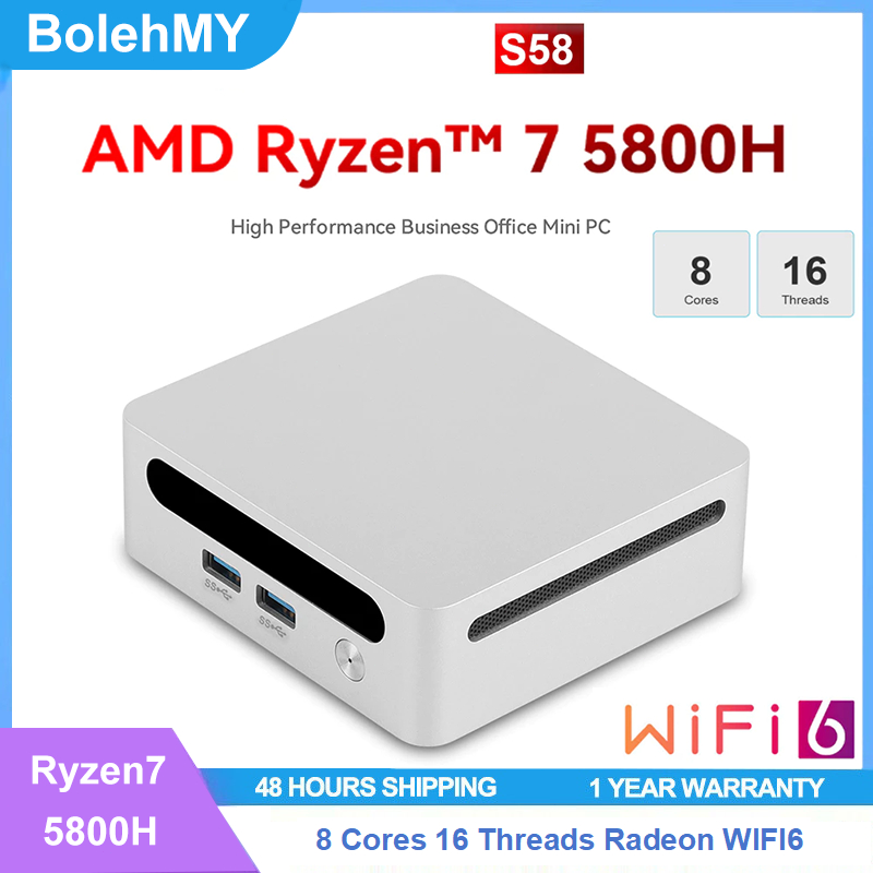 GenMachine S58 AMD Ryzen7 5800H Windows 11 Wifi6 DDR4 Gaming MINI PC ...