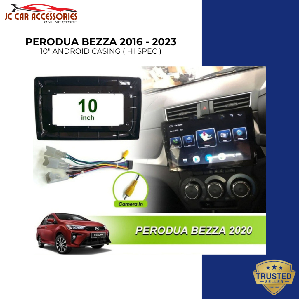Perodua Bezza 2020-2023 Android Player Casing 10'' Black (WIth PNP ...