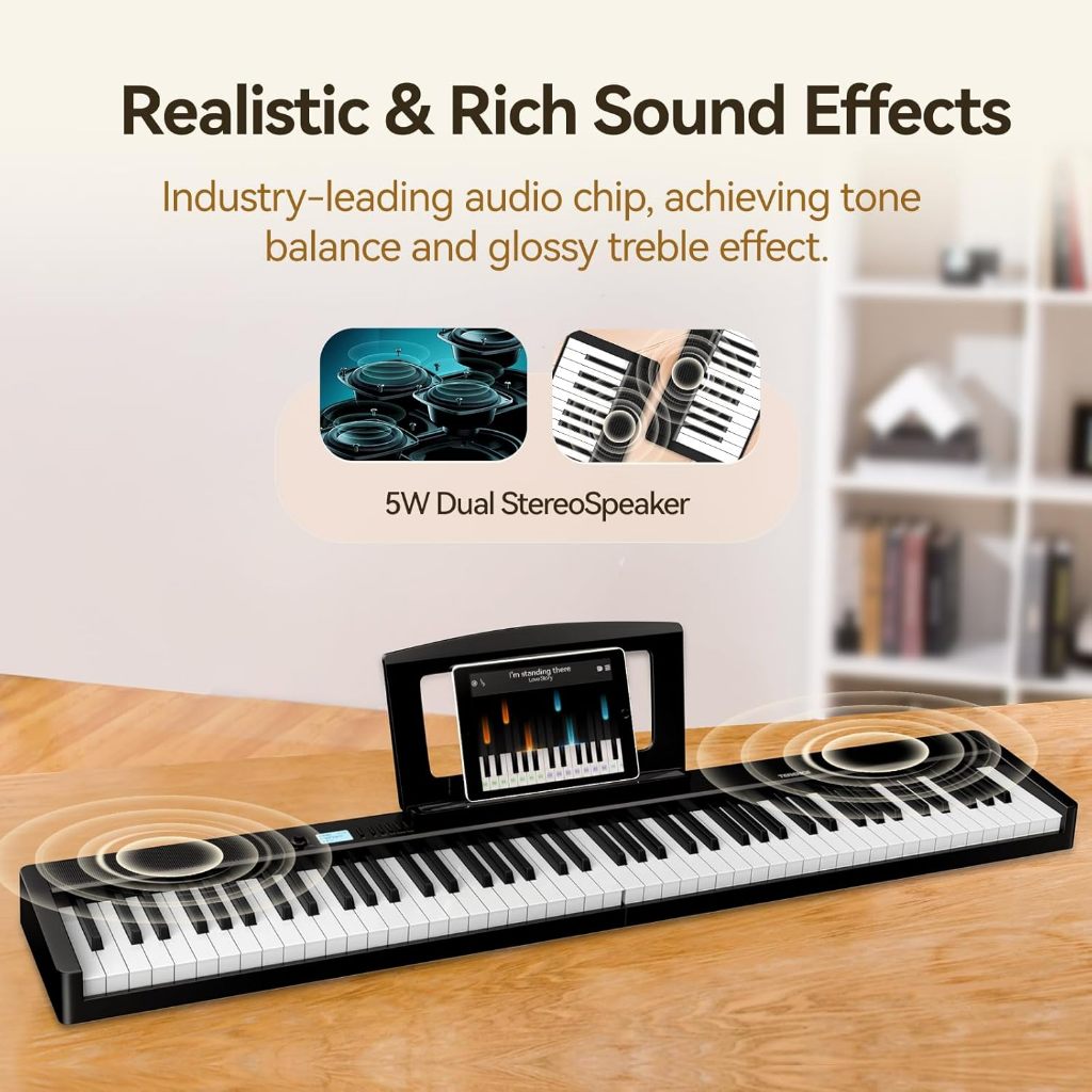 Terence V30 Pro】88 Keys Foldable Piano Electronic Keyboard