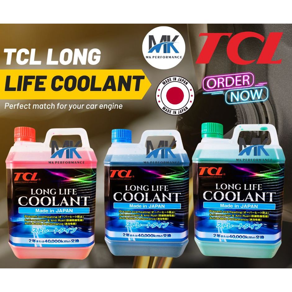 TCL JAPAN - LONG LIFE COOLANT RED/BLUE/GREEN [ 2L - 40.000KM] | Shopee ...