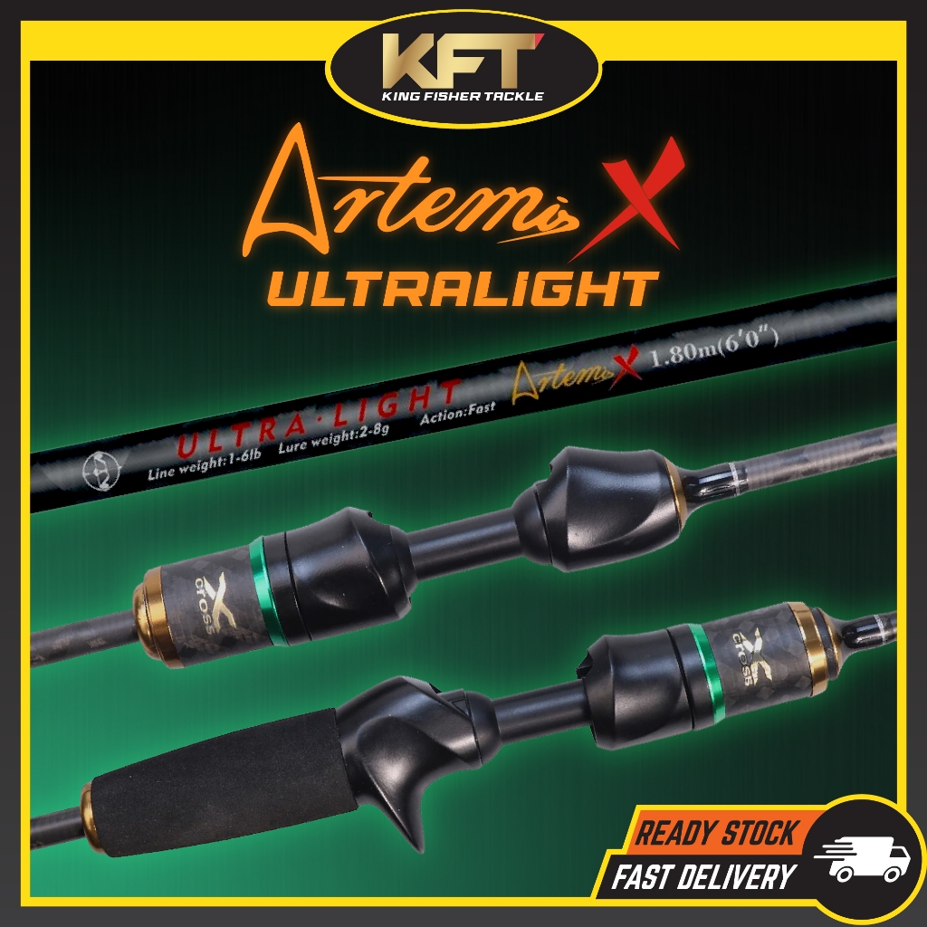 KFT Artemis X Cross Ultra Light Fishing Rod Ultralight UL Joran Pancing ...