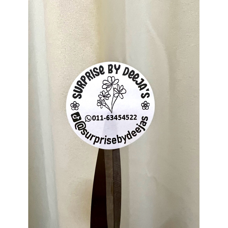 100 PIECES 5CM STICKER PRODUK VENDOR MAKANAN DOORGIFT KAHWIN KENDURI ...