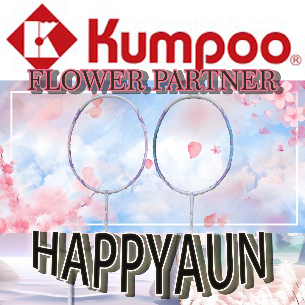 KUMPOO FLOWER PARTNER BADMINTON RACKET (Free String Free Grip Free ...