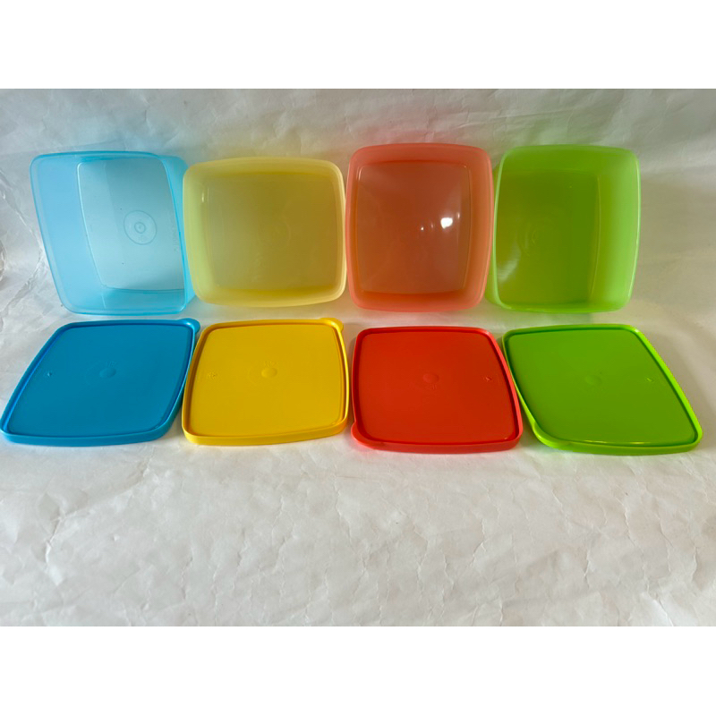 Original TUPPERWARE Snowflake Square with round edge 400ml | Shopee ...