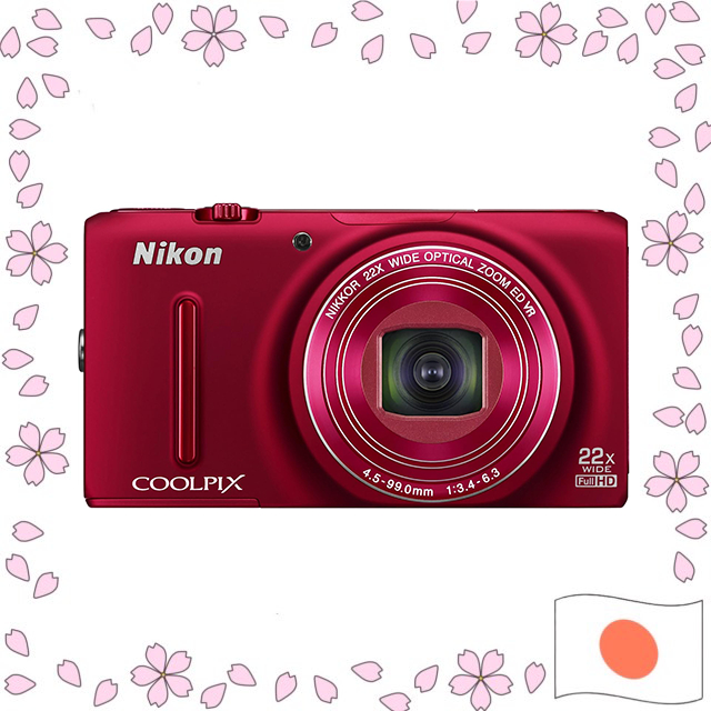 【美品】Nikon COOLPIX S9500 ヴェルヴェットレッド　動作確認済 Mint] Nikon CoolPix S9500 Red 18.1MP 22x Zoom digital camera Wi-Fi