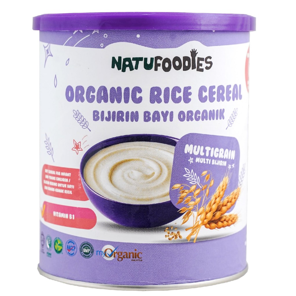 Natu Foodies Organic Rice Cereal, Multigrain, 200g (Assorted) | Shopee ...