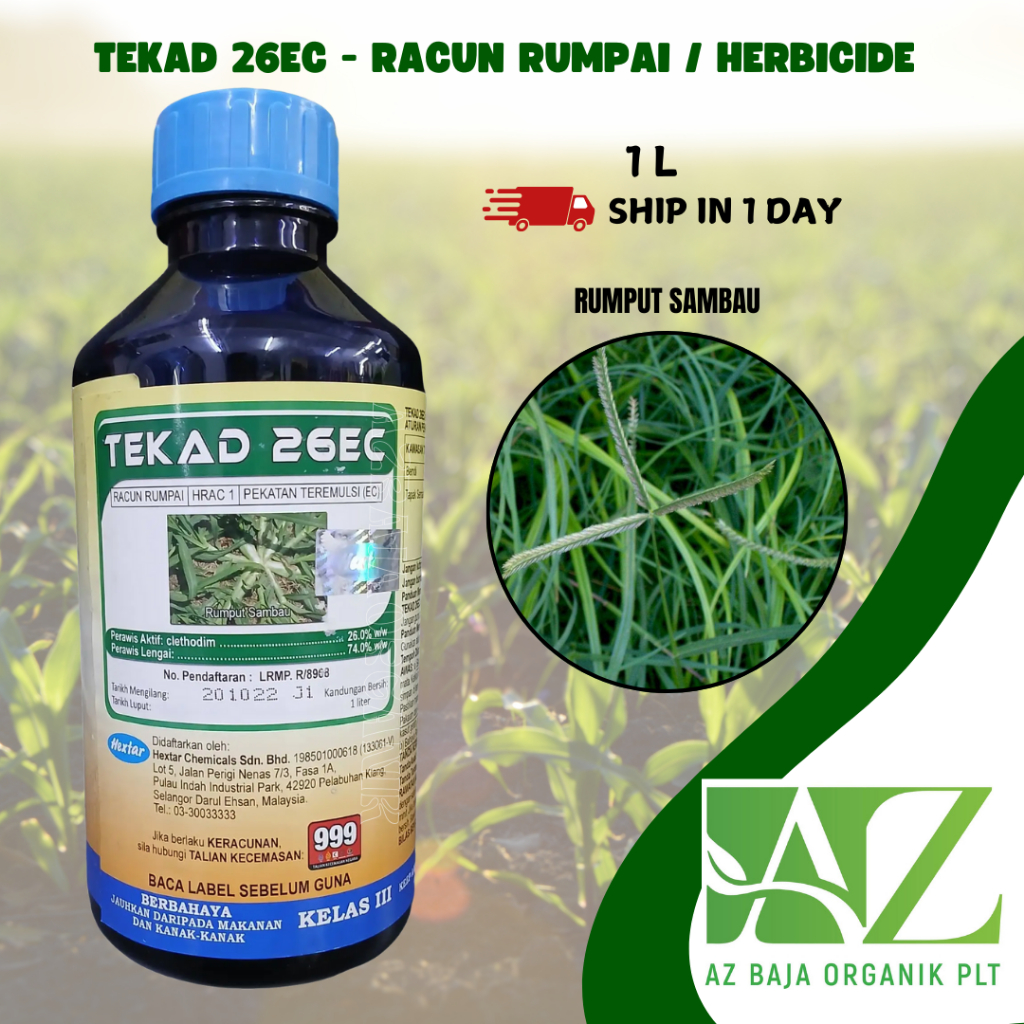 TEKAD 26EC - RACUN RUMPAI / HERBICIDE -1LT | Shopee Malaysia