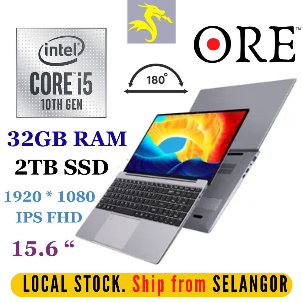 2025 ORE GX1 Intel i5 32GB DDR4 RAM 2TB NVME SSD Laptop Gaming Laptop  Murah Computer Gaming PC