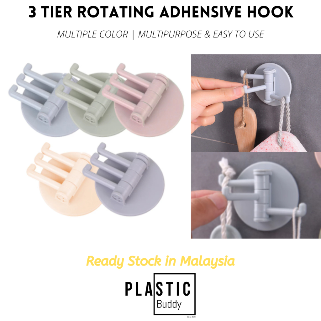 Multipurpose Kitchen Rotating 3 Tier Rotating Nordic Hook Hanging Hook ...