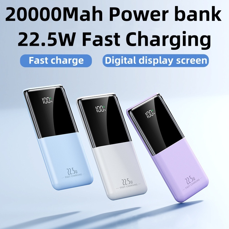Powerbank 20000mah fast charging powerbank 3ports 22.5W fast charging