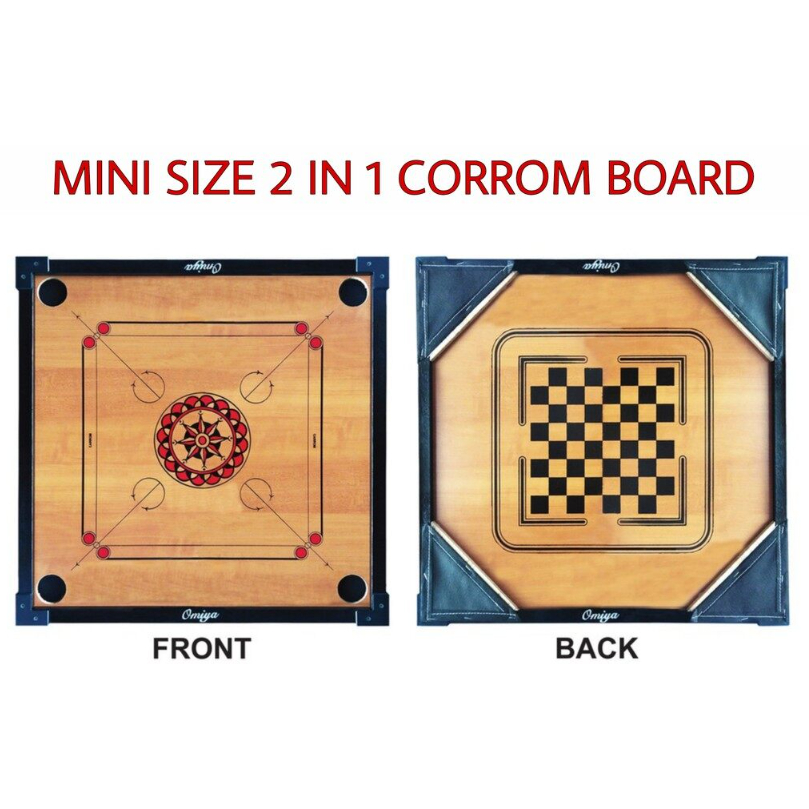 AKINA SAVE CO800 2 in 1 SMALL Wooden Carrom Board 57cm x 57cm Draught ...