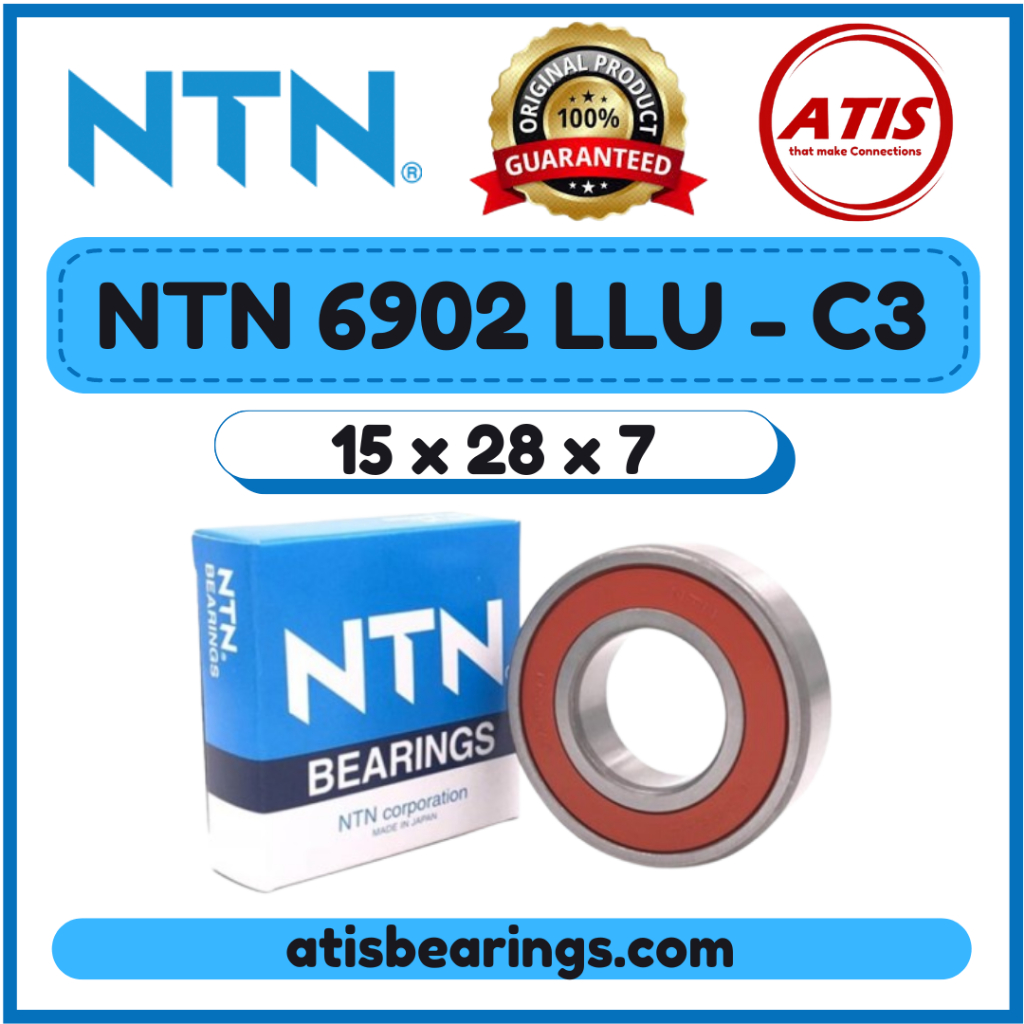 NTN 6902 LLU ( 15 x 28 x 7 ) 100% ORIGINAL Made In JAPAN Sealed Type ...