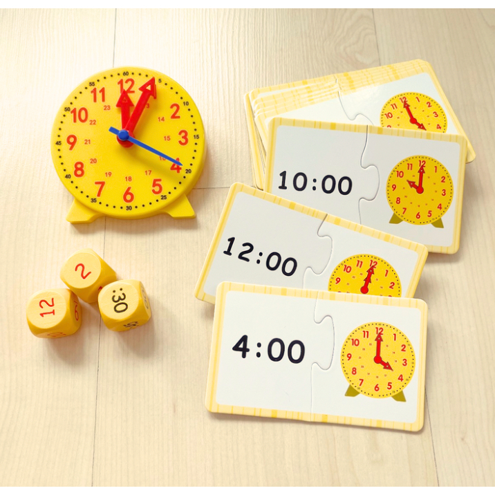 Montessori Practical Life Clock Time Learning Teaching kit (children ...