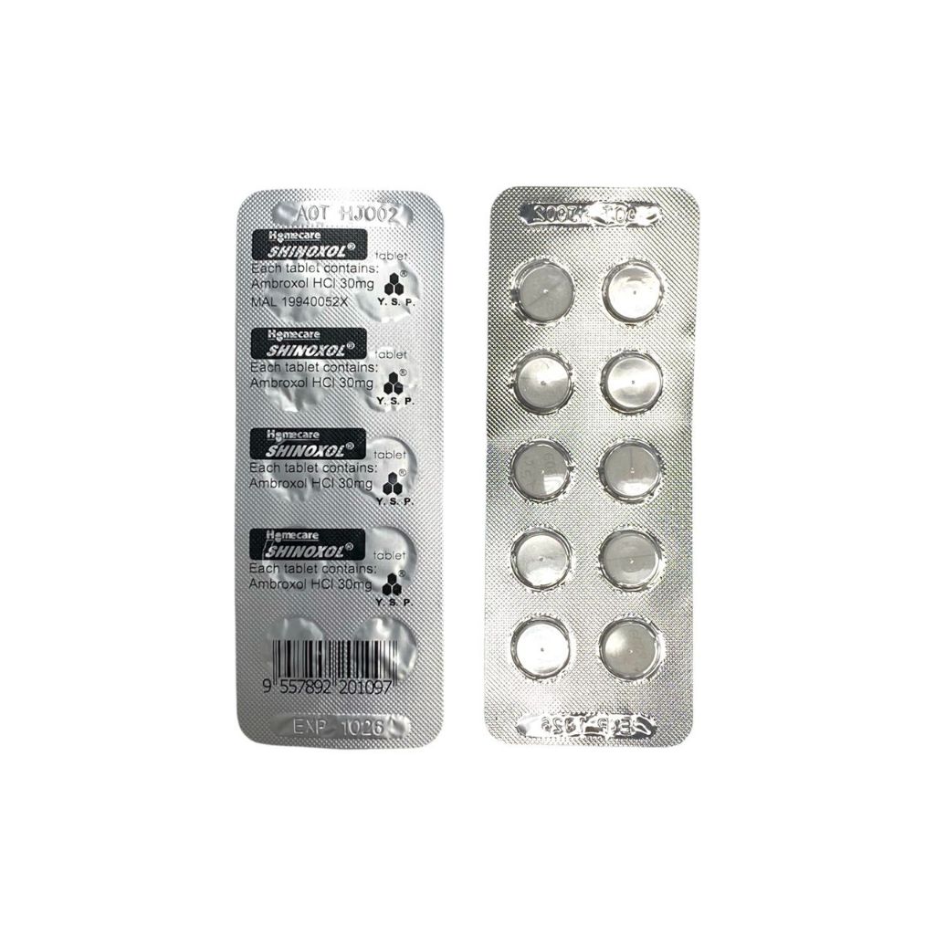 SHINOXOL AMBROXOL 30MG 10TABLETS/ 1 STRIP [CECAIR KAHAK] [BATUK/COUGH ...