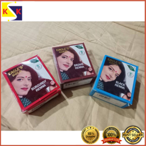 1 Box 6 Packs Eagle's Gold Brown Henna Inai Hair Colour Dye Rambut ...
