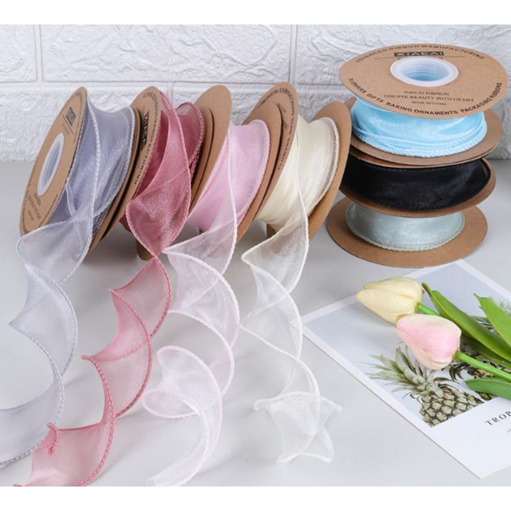 4cm*1yard Plain Fishtail Yarn Ribbon Bouquet Packaging Material Flower ...