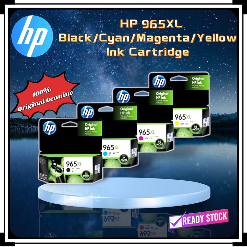HP 965 XL Standard BCMY Original Ink Cartridge OfficeJet Pro 9010 9012 ...
