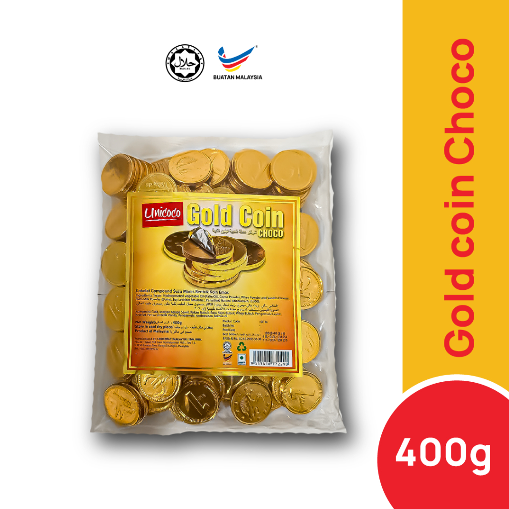 Unicoco Gold Coin Chocolate 400g | Shopee Malaysia
