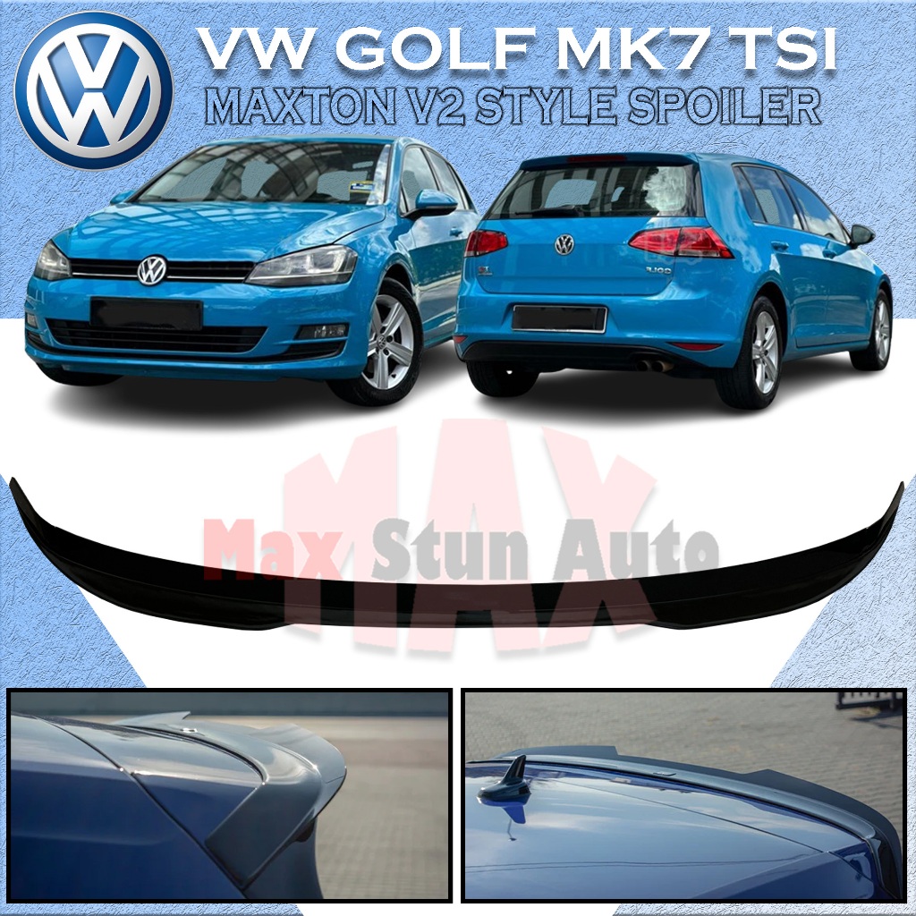 VOLKSWAGEN GOLF MK7 TSI MAXTON V2 STYLE REAR TRUNK SPOILER DUCKTAIL VW ...