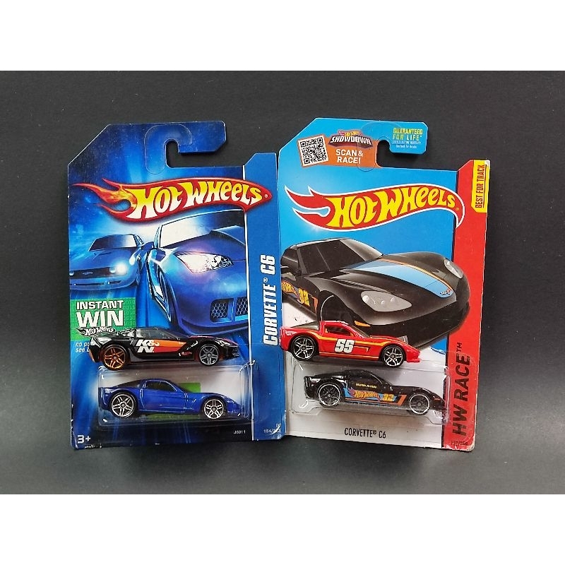 Voiture Miniature Hot Wheels 1/64 - Corvette C6 Convertible - Série Mainline 2024 #2/5 - Jaune - Neuf