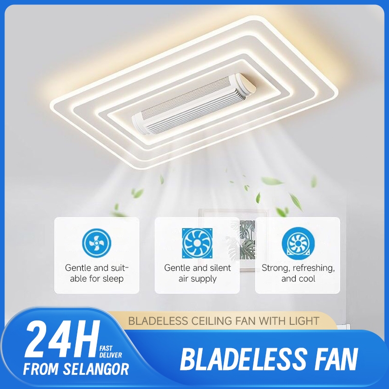 thumbnail image 2 of HOOYI 30" Smart Bladeless Ceiling Fan With Light And Remote | 6 Speeds, Dimmable LED, Works With App 2 of 4
