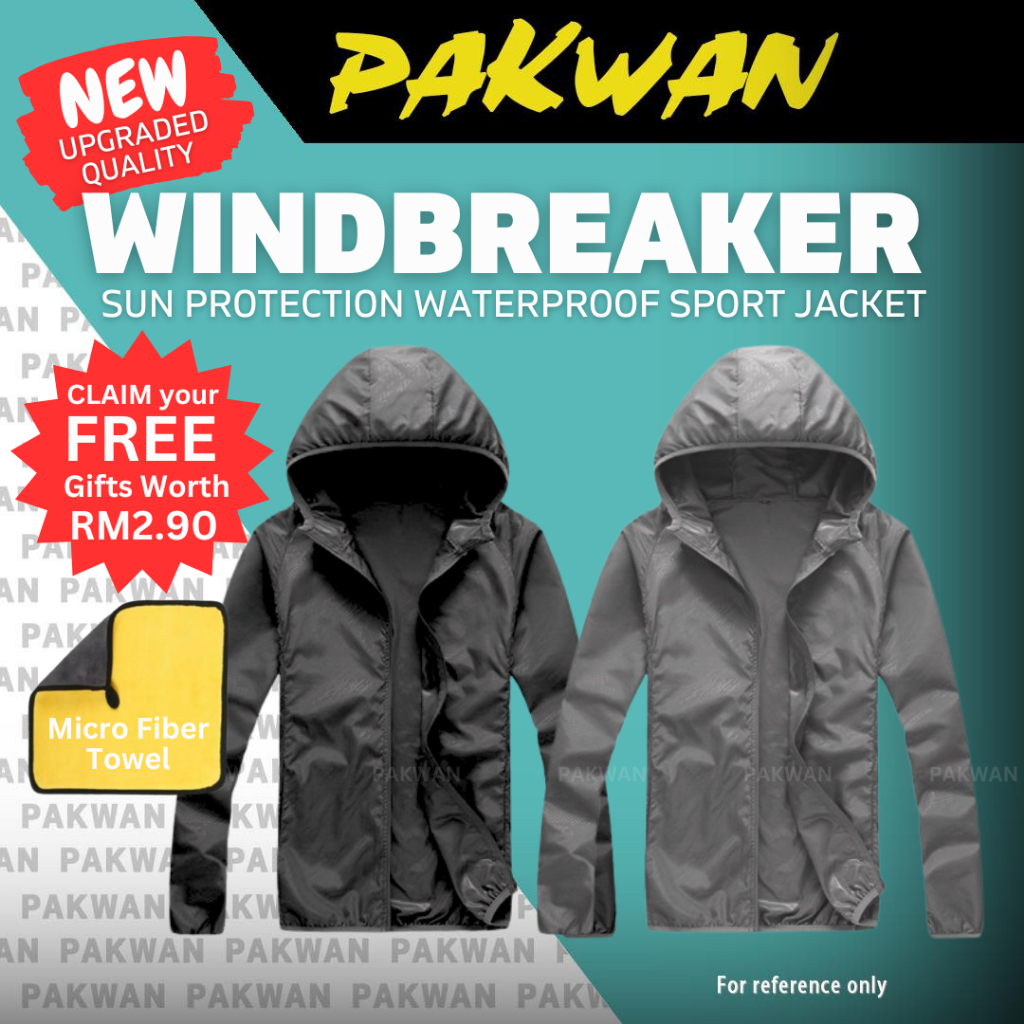 Windbreaker Outdoor Sun Protection Waterproof Sport Jacket Women Men Jaket Perempuan All Sizes Shopee Malaysia