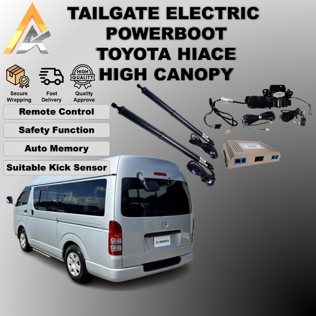 Toyota Hiace High Canopy Plug & Play Electric Auto Tailgate Power Boot ...