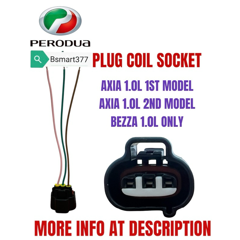 Perodua plug coil socket axia 1.0L (2014-2024) all model/ bezza 1.0L ...