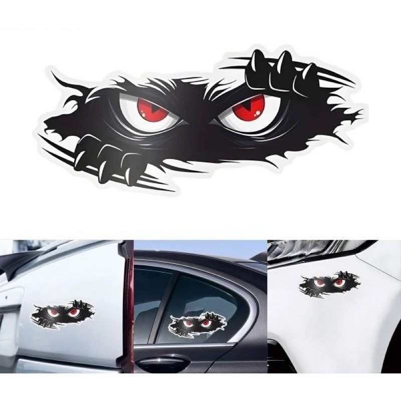 new design red eyes peeking monster car sticker bumper sticker body ...