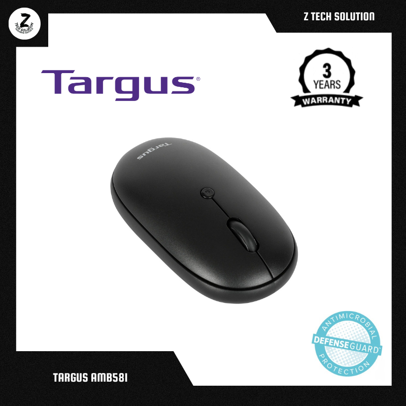 Targus Compact Multi-Device Antimicrobial Wireless Mouse ( AMB581 ...