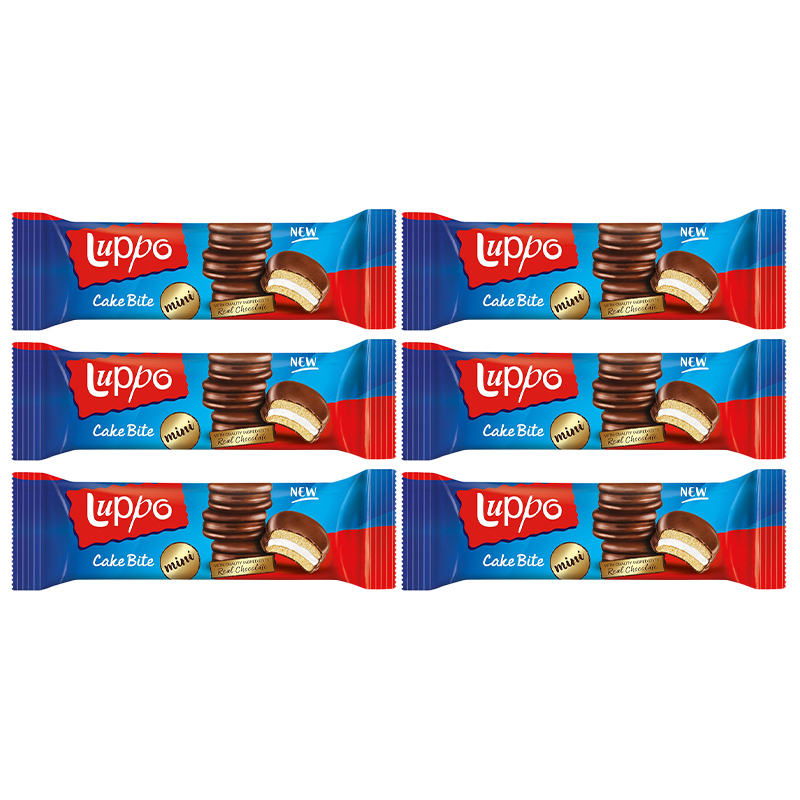 Luppo Cake Bite Mini Dark/ Choco flavor 55g Snack coklat (Kek Luppo ...