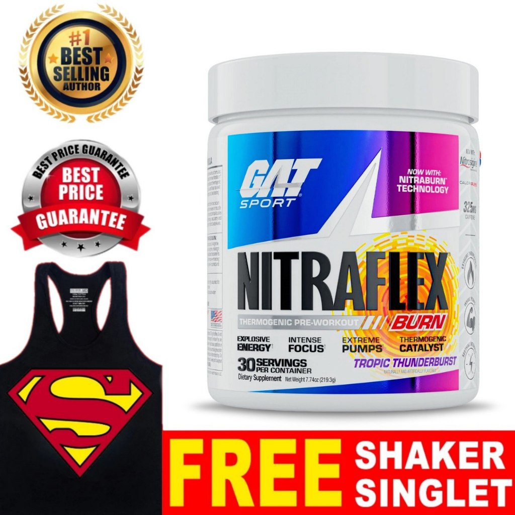 Gat Sport Nitraflex 2 In 1 Fat Burner And Energy, Pre Workout 30 ...