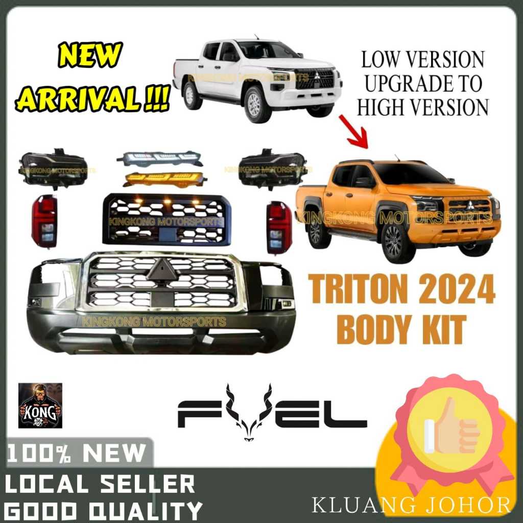 NEW GEN TRITON 2024 CONVERT KIT HIGH SPEC BODY KIT HEAD LAMP TAIL LAMP ...
