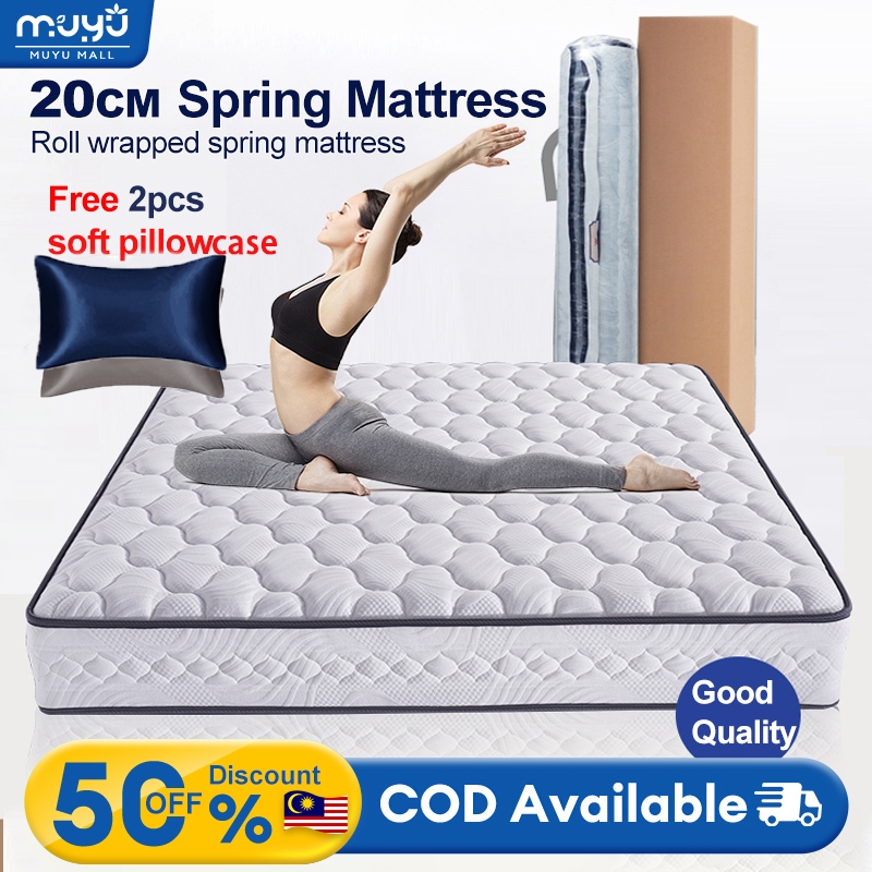 (Free Shipping) 8" Spring Mattress Queen/King /Single Synthetic Latex