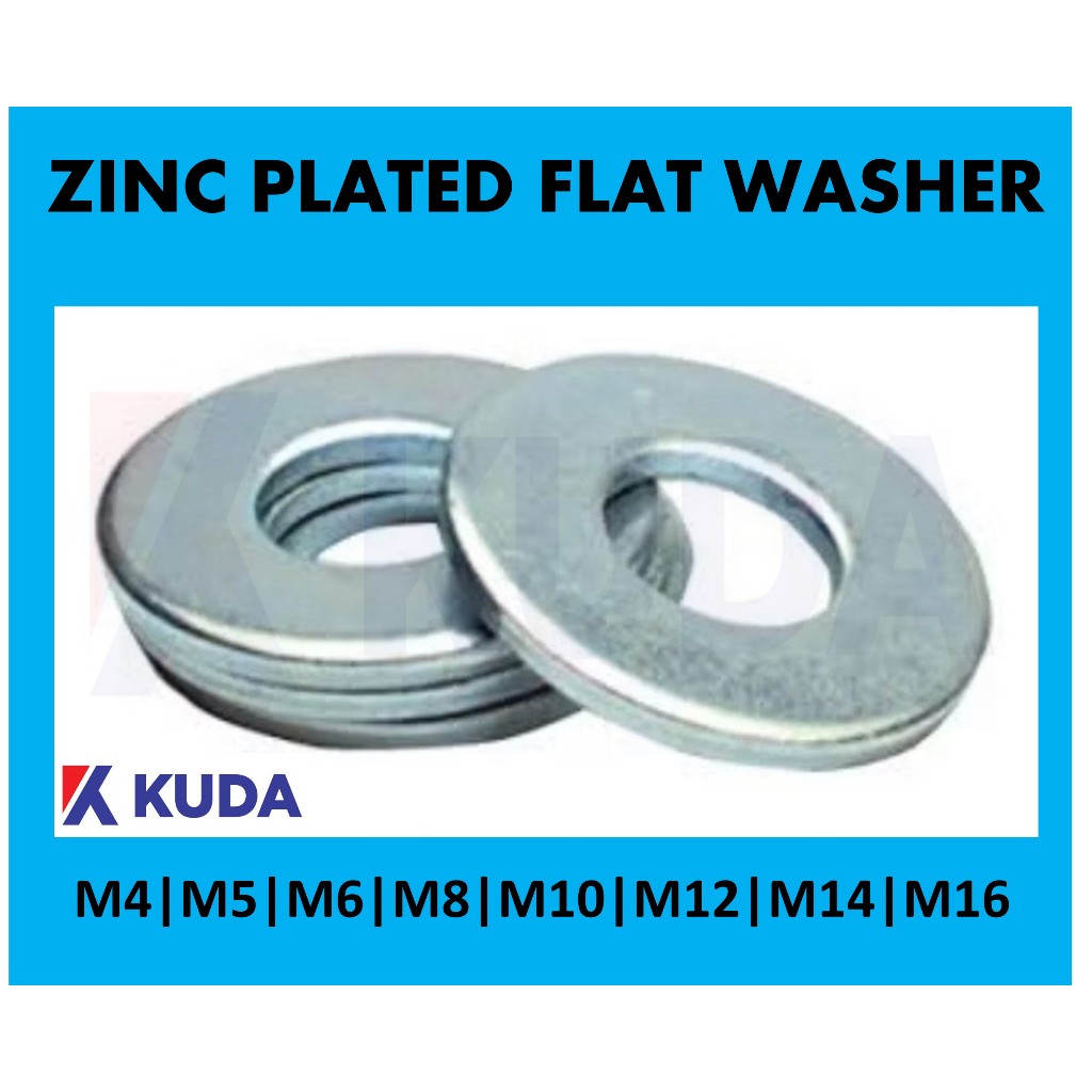 Form C Flat Washers – Zinc Plated – Metric Sizes M4 M5 M8 M10 M12 M14 M16 M20 M24 – Unbranded