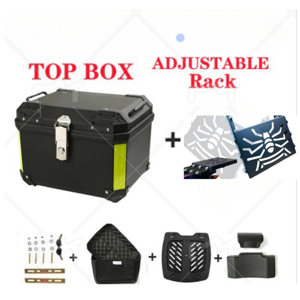 VALUE SET > TOP BOX SPIDER Rack Adjustable with RAPIDO TOPBox 45l BLACK ...