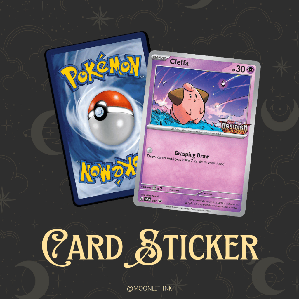 [Pokemon TCG Card Sticker - CLEFFA] TnG Sticker / Access Card Sticker ...